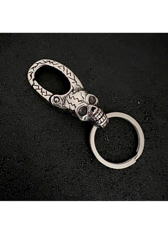 Готичний брелок з черепом для ключів з нержавіючої медичної сталі KC-016 No Brand (299008430)