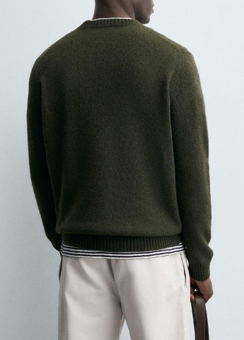 Оливковый (хаки) зимний свитер Zara