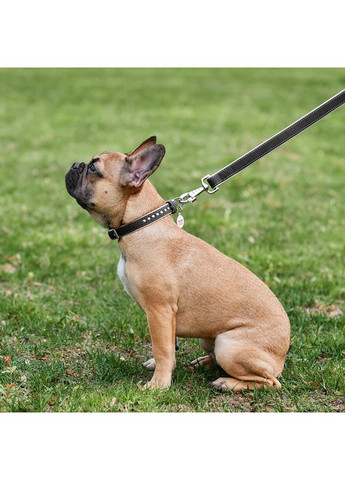 Поводок для собак WAUDOG Soft кожаный 13 мм 122 см черный для собак мягкий комфортный ProDobro (373221550)