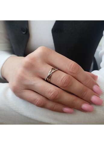 Серебряное кольцо Дорожка с Белыми Камнями размер серебро 925 пробы Родированное 1522 1.47г No Brand (306854855)