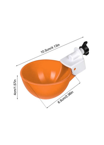 Поїлка для поїння курей автоматична, чашки годівлі, пластикові, помаранчевого кольору, 4 шт в наборі No Brand (347348985)