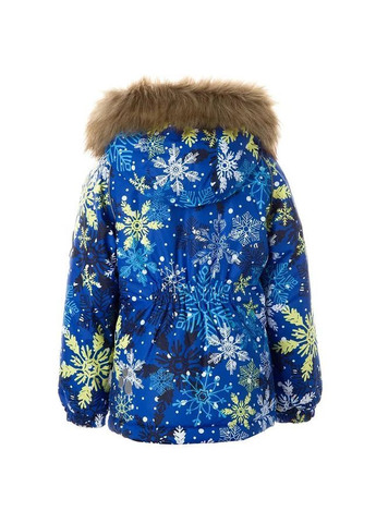 Синяя куртка зимняя alondra, р.104, синий с принтом () Huppa 18420030-14335-104