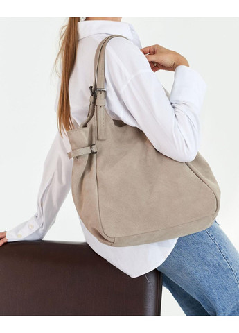 Кожаная женская сумка «Белинда» бежевая Guris (362177449)