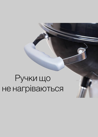 Вугільний гриль-барбекю з термометром BLACK GRILL No Brand (370070481)