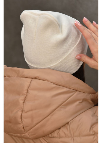 Шапка женская демисезонная белого цвета Let's Shop (370944277)