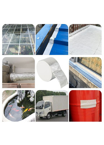 Бутилкаучукова стрічка герметизуюча фольгована HF 5см*5м*1,5 мм потовщена Losso (327041581)