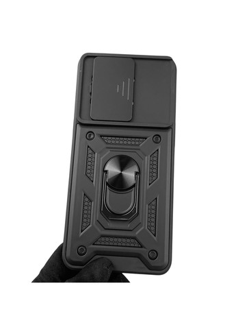 Чехол для 10T бронированный с кольцом со шторкой на ванплас 10т чёрный rg1 OnePlus (366228972)