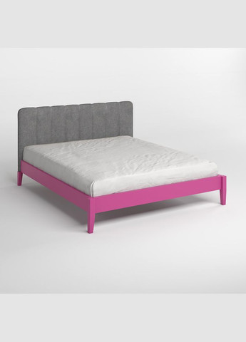 Односпальная деревянная кровать Лондон ДК (S2060R30B)/Аляска 93 (Серый) Б1 70х200 см (MBG-6544) Mebigrand (366085815)