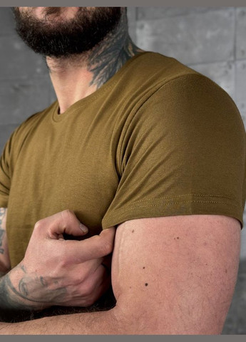 Тактична чоловіча бавовняна футболка койот No Brand (322444206)