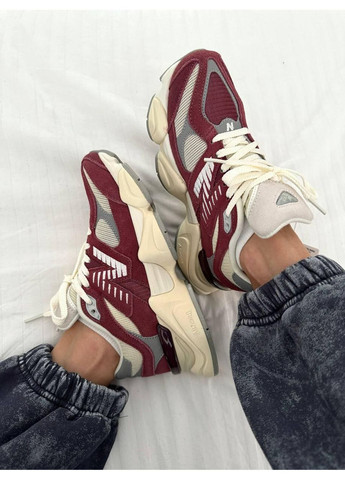 КРОСІВКИ ЖІНОЧІ NEW BALANCE 9060 WASHED BURGUNDY НЬЮ БЕЛАНС 9060 No Brand білі демісезони (368870347)