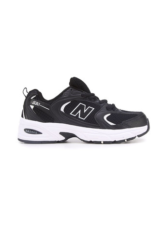 Чорні Осінні кросівки чоловічі new balance 530 black white premium нью беланс 530 No Brand