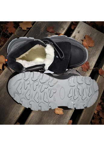 Зимові черевики на овчині для хлопчика, дутики на липучках для хлопчика, зимові хайтопи для підлітка Клібі Clibee (367020262)