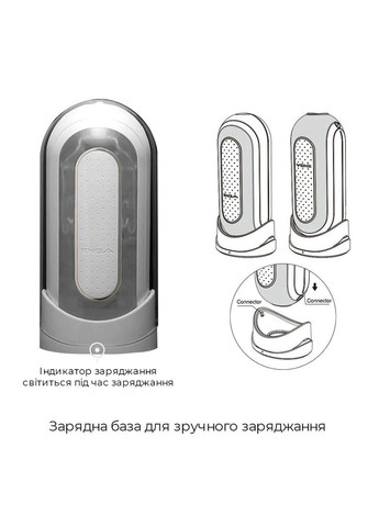 Вибромастурбатор Tenga Flip Zero Electronic Vibration White, переменная интенсивность, раскладной No Brand (366879760)
