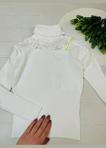 Білий демісезонний светр дів. 13073 many&many Модняшки