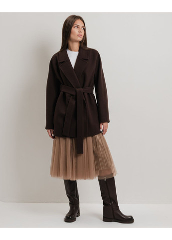 Коричневе Напівпальто коричневе Fine Line