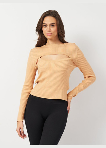 Бежевый демисезонный джемпер в рубчик C&A