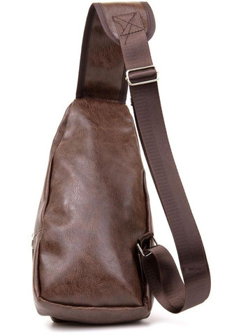 Сумка слинг через плечо мужская из экокожи для телефона и для документов средняя Коричневый 38794 Vintage (351403583)