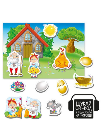 Розвиваюча гра магнітний театр з аудіоказкою "Курочка Ряба" Казкові голоси VT3206-39 Vladi toys (366096625)