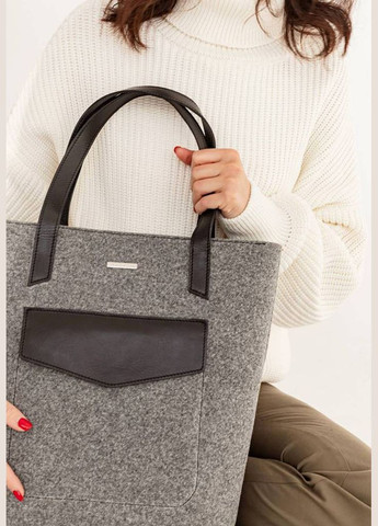 Женская фетровая сумка D.D. с кожаными черными вставками (A-026372) BlankNote Шоппер (327874096)