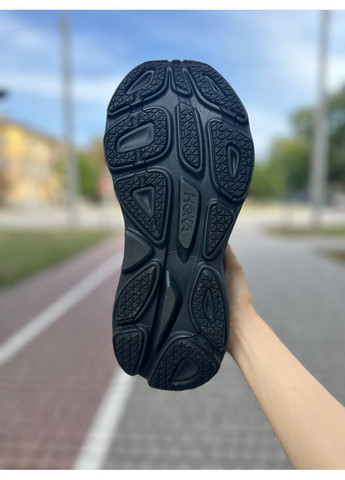 Чорні Осінні чоловічі кросівки бігові кросівки one one чорні HOKA Bondi 8