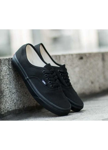 Чорні літні кеди vans authentic black mono ванс автентик No Brand