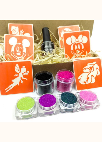 Набір для біо-тату "Для дітей №1 - гліттер" set-kids-1-glitter Fresh Tattoo (367970644)