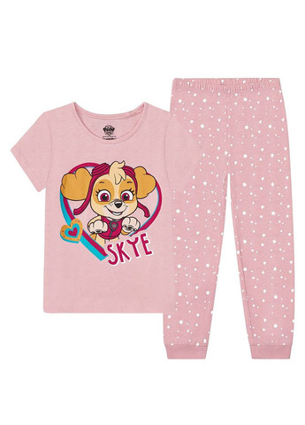 Розовая всесезон пижама футболка + брюки Nickelodeon