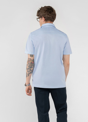 Голубой футболка-поло мужское голубое для мужчин Arber