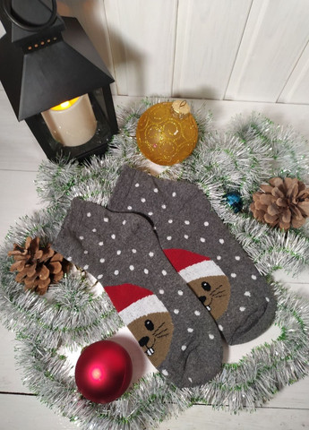 Сірі жіночі шкарпетки новорічний друг ароматизовані (429) Macarena новорічні (302947918)