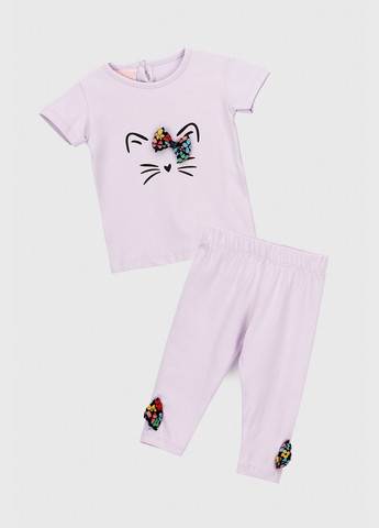 Лиловый костюм (футболка+лосины) Baby Show