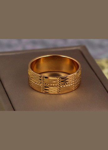 Обручка гранований малюнок квадрати 8 мм р 16 золотиста Xuping Jewelry (316606392)