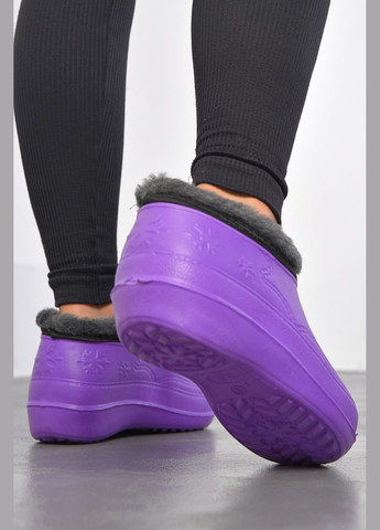 Галоши женские на меху сиреневого цвета Let's Shop (302660590)