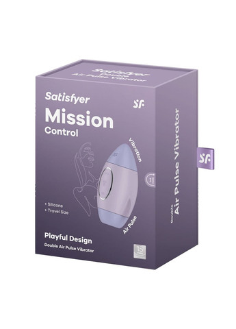 Вакуумный стимулятор с вибрацией Mission Control Violet, 2 независимых мотора - CherryLove Satisfyer (332209330)