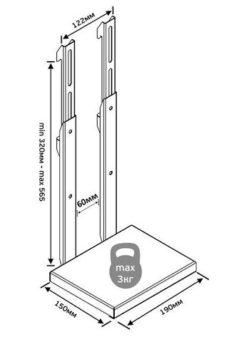 Кронштейн для тюнера универсальный (или белый) LC-13 Electriclight (371875998)