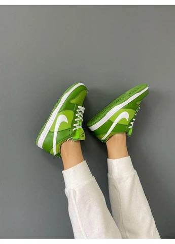 Цветные демисезонные кроссовки мужские nike dunk low chlorophyll найк данк No Brand