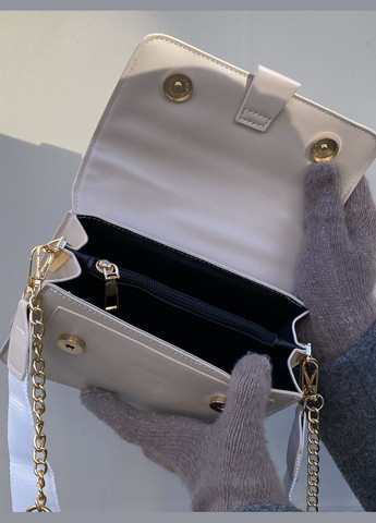 Жіноча класична сумка крос-боді бежева No Brand (290704951)