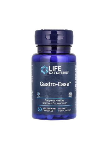 Комплекс для Покращення Травлення Gastro-Ease™ - 60 caps Life Extension (285790093)