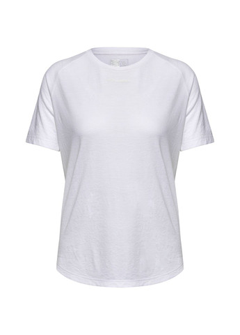 Біла демісезон спортивна футболка з логотипом для жінки 214243 білий Hummel