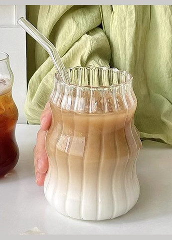 Стакан высокий с крышкой и трубочкой Waves 2 15005 500 мл No Brand (364769040)