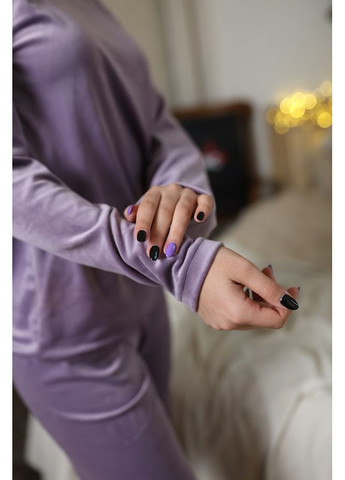 Бузкова зимня велюрова підліткова піжама для дівчинки (кофта та штани) однотонна hc (h001-6352-030) Носи своє