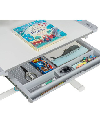 Детская парта-трансформер со стулом Lupin с жесткой фиксацией Blue (11111) Cubby (353690691)