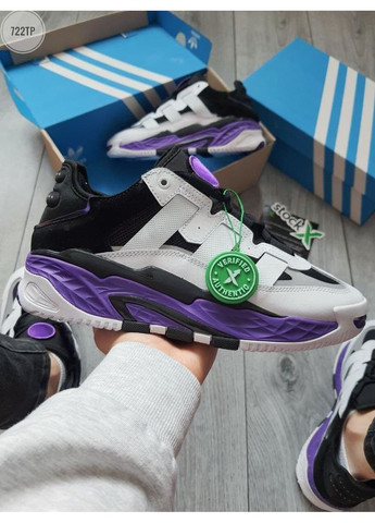 Комбіновані Осінні кросівки чоловічі adidas niteball purple адідас найтбол No Brand