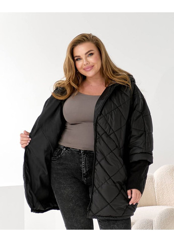 Черная зимняя ✨женский пуховик «луна» с наполнителем био-пух замеры в описании✨ куртка-пальто DK/DL Мода без кордонів