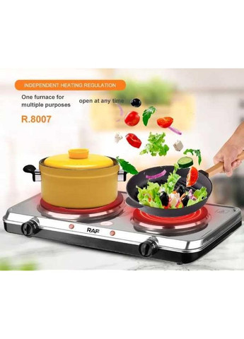 Настільна електрична плита побутова дискова на 2 конфорки 2500Вт R.8007 RAF (350349234)