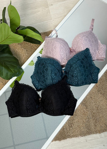 Пудровий ажурни бюстгальтер на кісточці колекції "делія" VIDCHUY