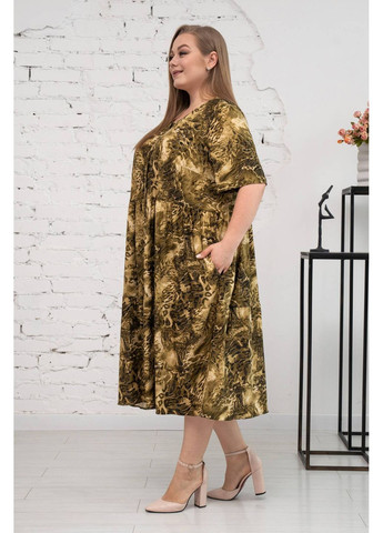 Оливкова повсякденний трикотажне літнє плаття міа оливкове Tatiana