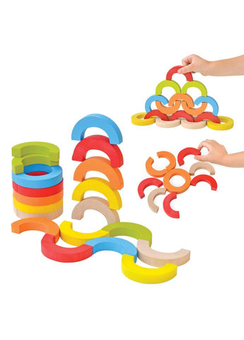 Деревянная развивающая игра "Радужные дуги" 900507 мозаикабалансир Igroteco (302384931)