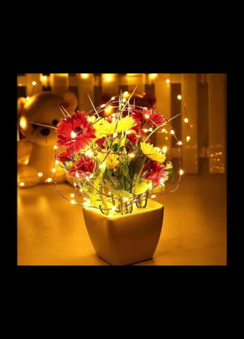 Гірлянда світлодіодна Роса нитка 30 LED, довжина 3м, білий теплий, на батарейках No Brand (313102231)