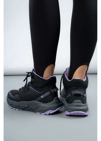 Кросівки жіночі високі WUW6034W-BLACK/PURPLE чорні 346677 Where Uwear чорні зими (368147755)