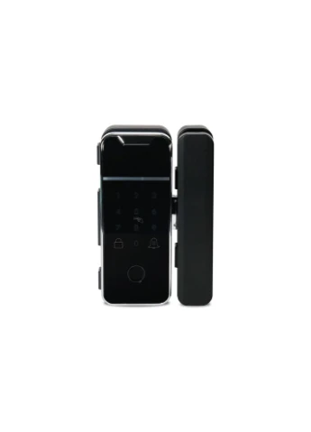 Замок биометрический автономный на стеклянную дверь TRL-3307BTG с Bluetooth, считывателем отпечатков пальцев и карт Mifare Trinix (382766324)
